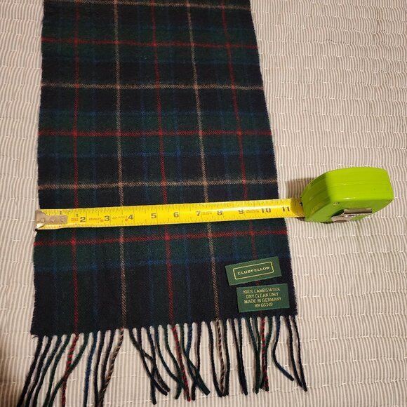 100% Lambswool Plaid Scarf - Clubfellow Brand - Picture 5 of 6
